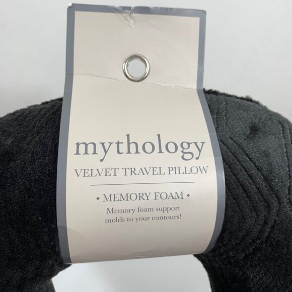 Velvet Travel Pillow With Memory Foam For Comfort & Support By Mythology NWT - Picture 2 of 3